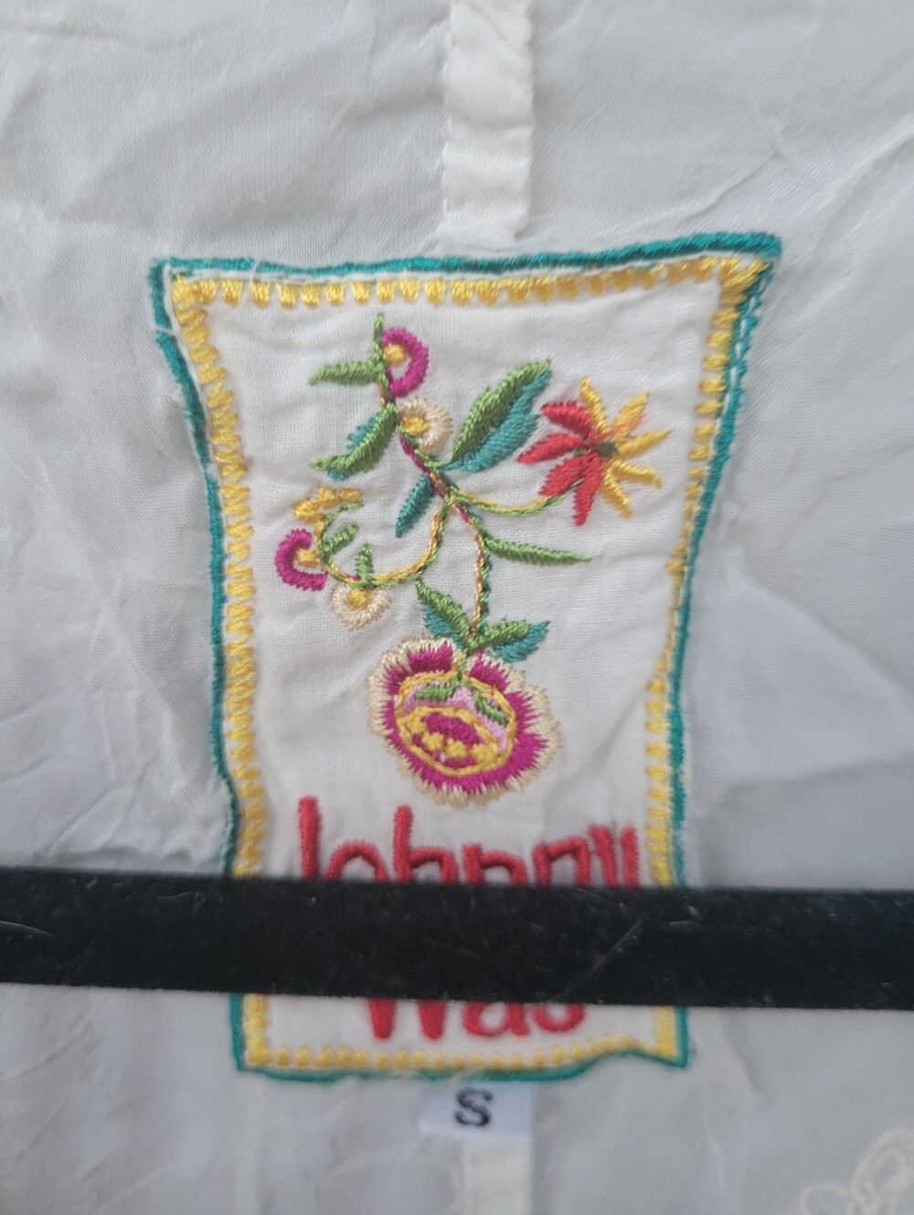 Johnny Was Embroidered Ruffle Front Top - Picture 3 of 5